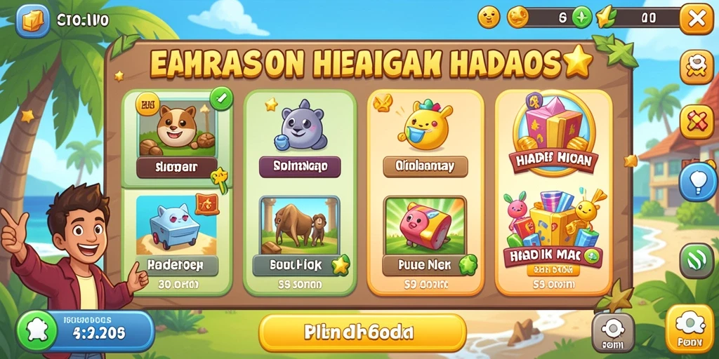 Tampilan awal LUCKYTOPIA yang menawan dan penuh warna.