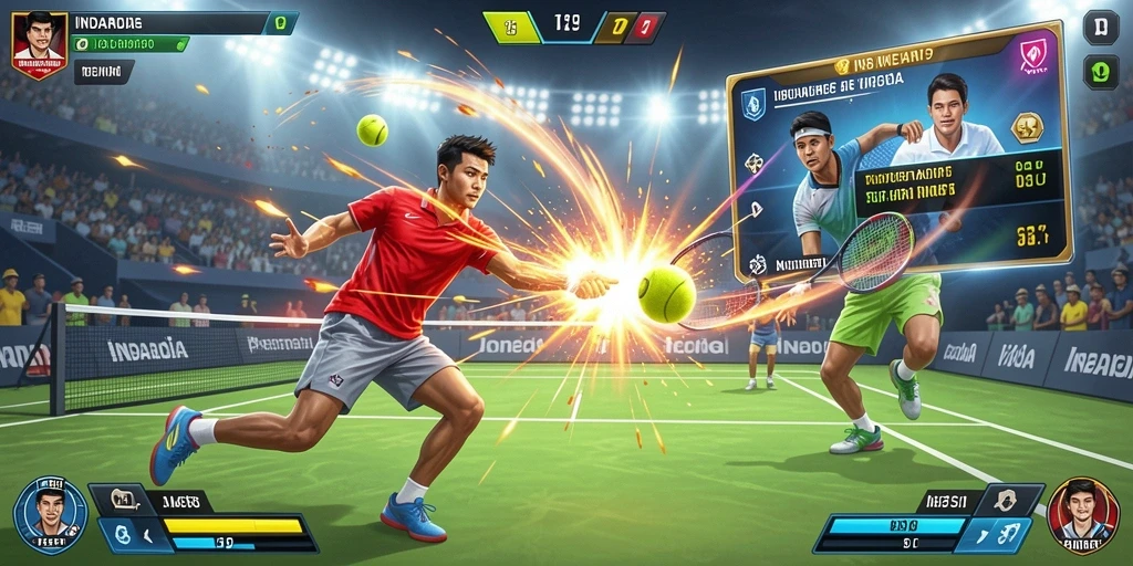 Screenshot menunjukkan karakter yang dapat dikustomisasi dengan berbagai pilihan.