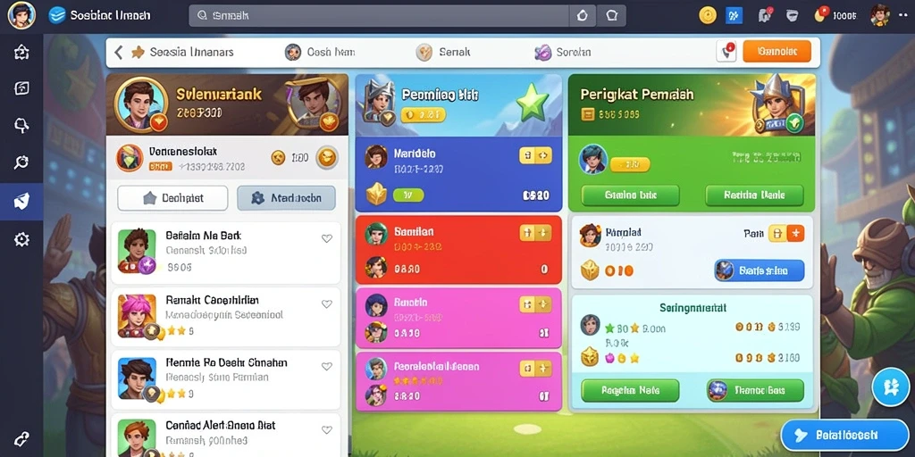 Screenshot menampilkan karakter utama dengan latar belakang hutan fantastis.