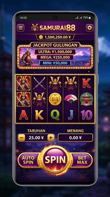 Pratinjau antarmuka samurai88 — aplikasi APK resmi Android v4.2.7