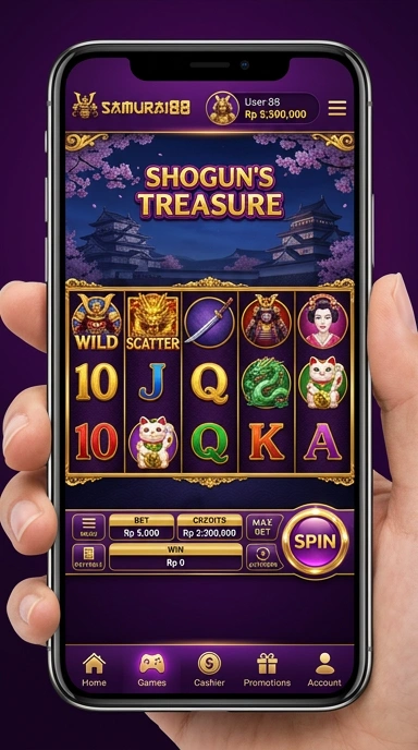 Cuplikan layar menu unduhan samurai88 untuk perangkat Android